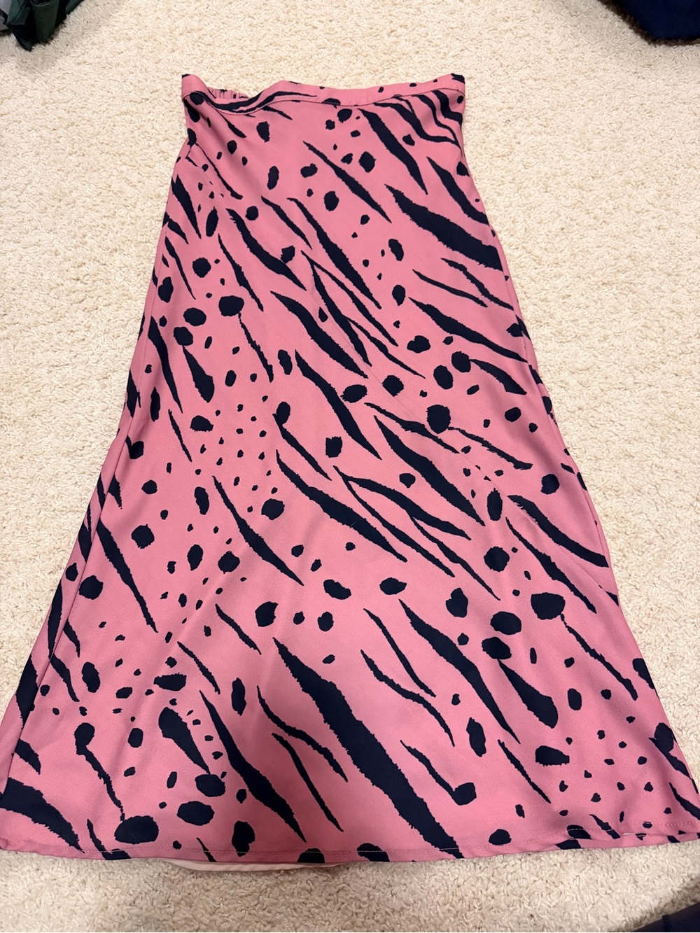 Resa Pink & Black Printed Waistband Skirt